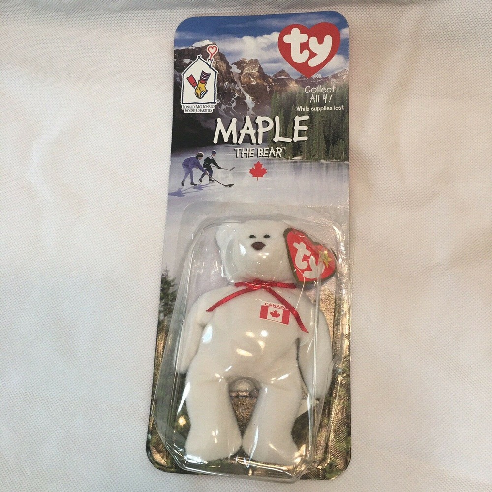 TY McDonalds Teenie Beanie Maple the Bear 1996 RETIRED WITH ERRORS